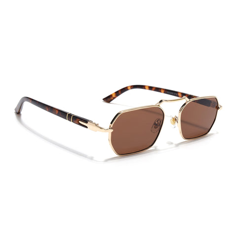 Kepler | Brown Hexagonal Sunglasses | MG7660