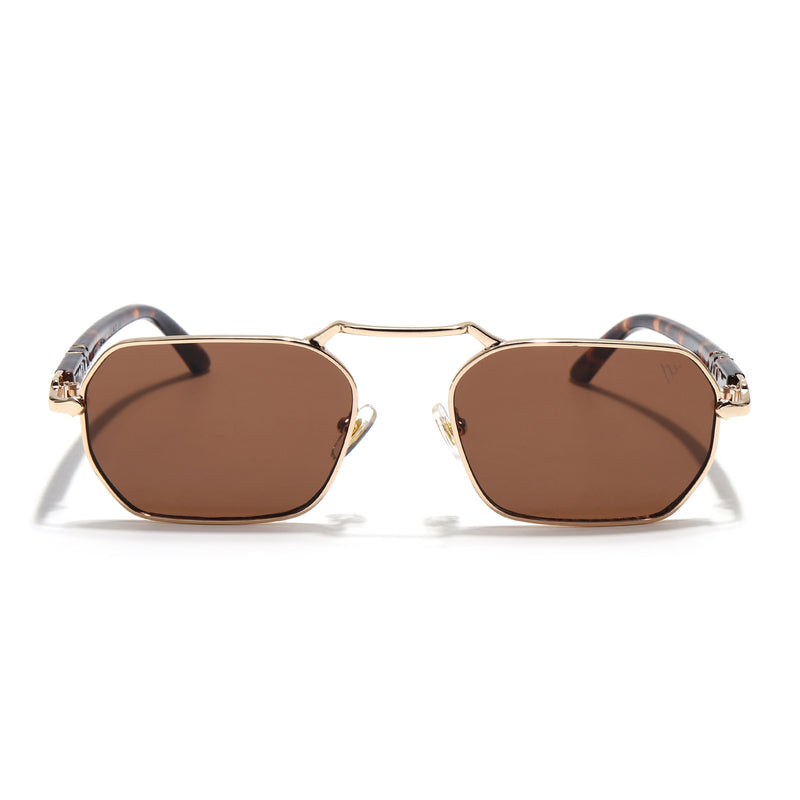 Kepler | Brown Hexagonal Sunglasses | MG7660