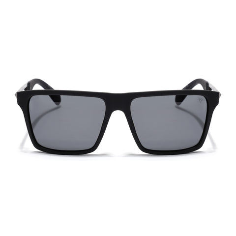 Wayfarer Polarized Sunglasses for Men & Women (Black Lens | Matt Black Frame - PMG7359)