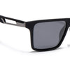 Wayfarer Polarized Sunglasses for Men & Women (Black Lens | Matt Black Frame - PMG7359)