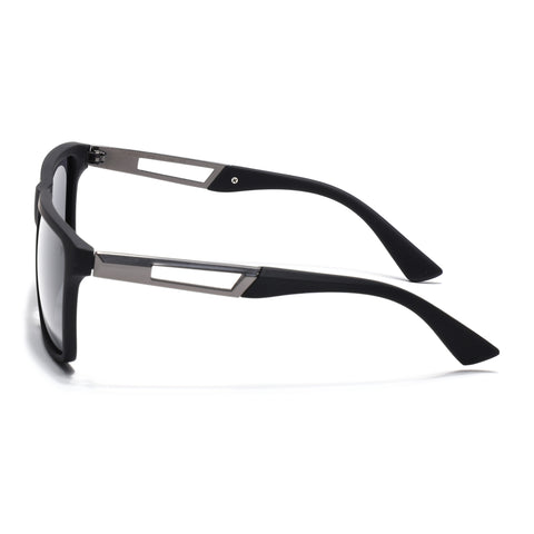 Wayfarer Polarized Sunglasses for Men & Women (Black Lens | Matt Black Frame - PMG7359)