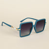Purple & Clear Square Polarized Sunglasses (P213PMG4276)