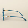 Purple & Clear Square Polarized Sunglasses (P213PMG4276)