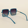Purple & Clear Square Polarized Sunglasses (P213PMG4276)