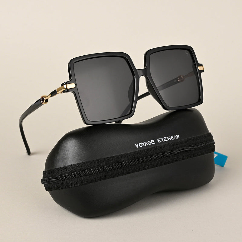 Black Square Polarized Sunglasses - PMG4277
