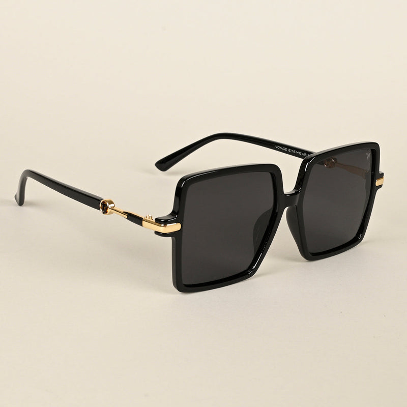 Black Square Polarized Sunglasses - PMG4277