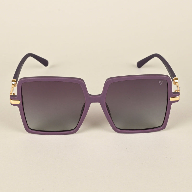 purple & Grey Square Polarized Sunglasses (P213PMG4278)