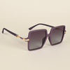 purple & Grey Square Polarized Sunglasses (P213PMG4278)