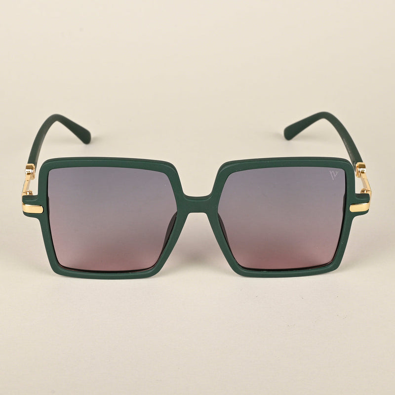Grey & Pink Square Polarized Sunglasses (P213PMG4279)
