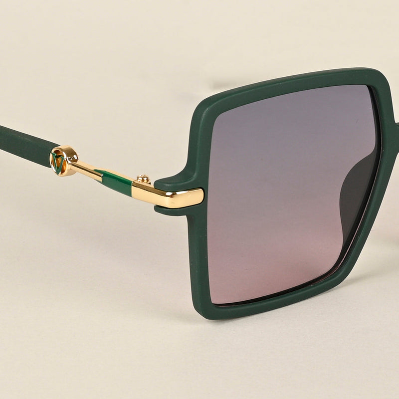 Grey & Pink Square Polarized Sunglasses (P213PMG4279)