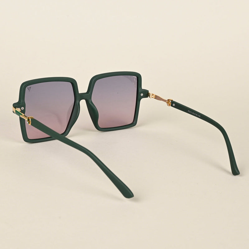 Grey & Pink Square Polarized Sunglasses (P213PMG4279)