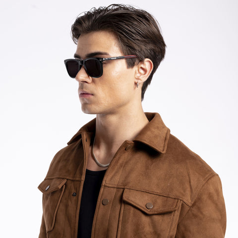 Ranger | Black Polarized Wayfarer Sunglasses - PMG3966