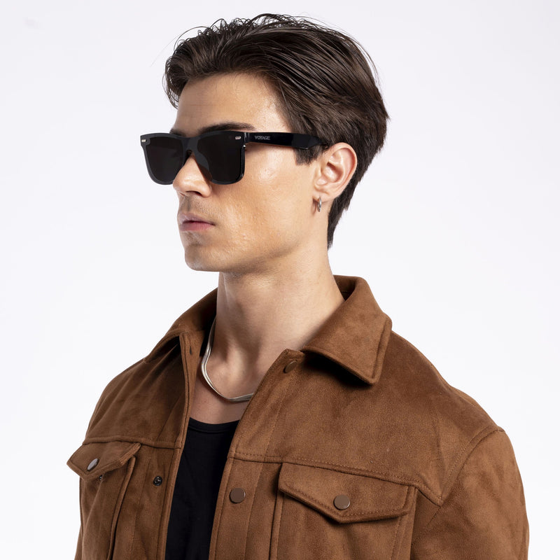 Mooze | Shine Black Polarized Wayfarer Sunglasses | PMG3979