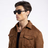 Active Matte Black Polarized Wayfarer Sunglasses - PMG4452