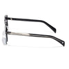Square Polarized Sunglasses for Men & Women (Grey & Clear Lens | Black Frame - SLPMG7232)