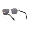 Square Polarized Sunglasses for Men & Women (Grey Lens | Rose Golden Frame - SLPMG7234)