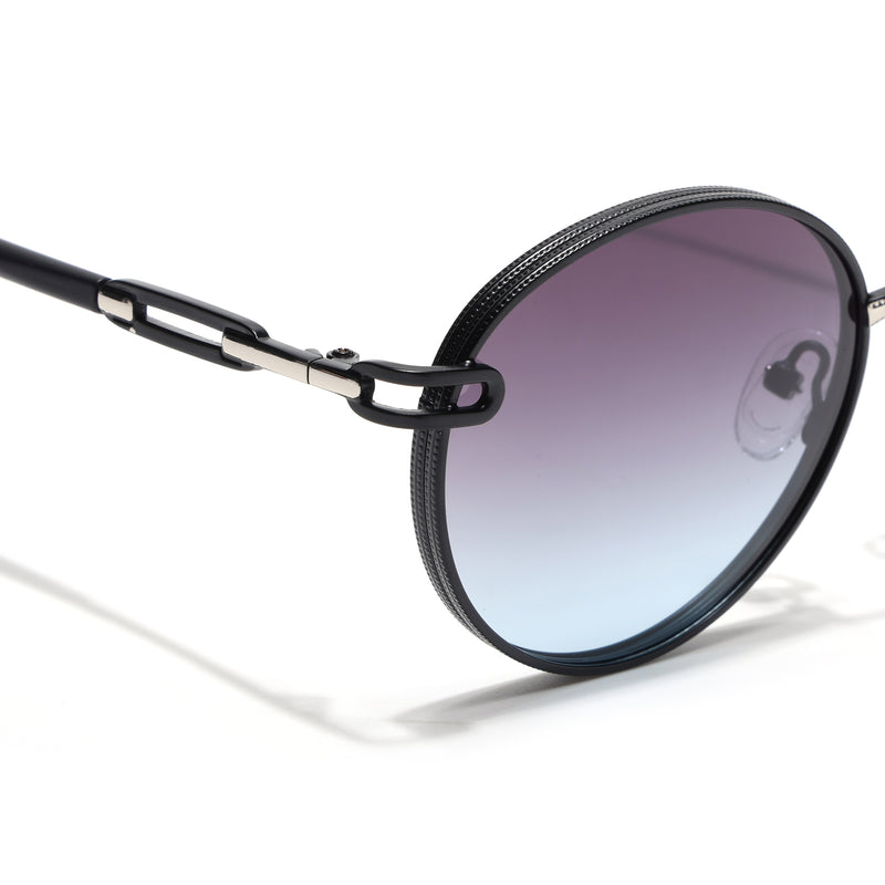 Round Polarized Sunglasses (Grey Lens | Matt Black Frame - SLPMG9098)