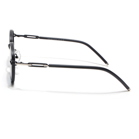 Round Polarized Sunglasses (Grey Lens | Matt Black Frame - SLPMG9098)