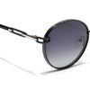 Round Polarized Sunglasses (Black Lens | Shine Black Frame - SLPMG9099)