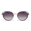 Round Polarized Sunglasses (Purple Lens | Shine Black Frame - SLPMG9100)
