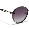 Round Polarized Sunglasses (Purple Lens | Shine Black Frame - SLPMG9100)