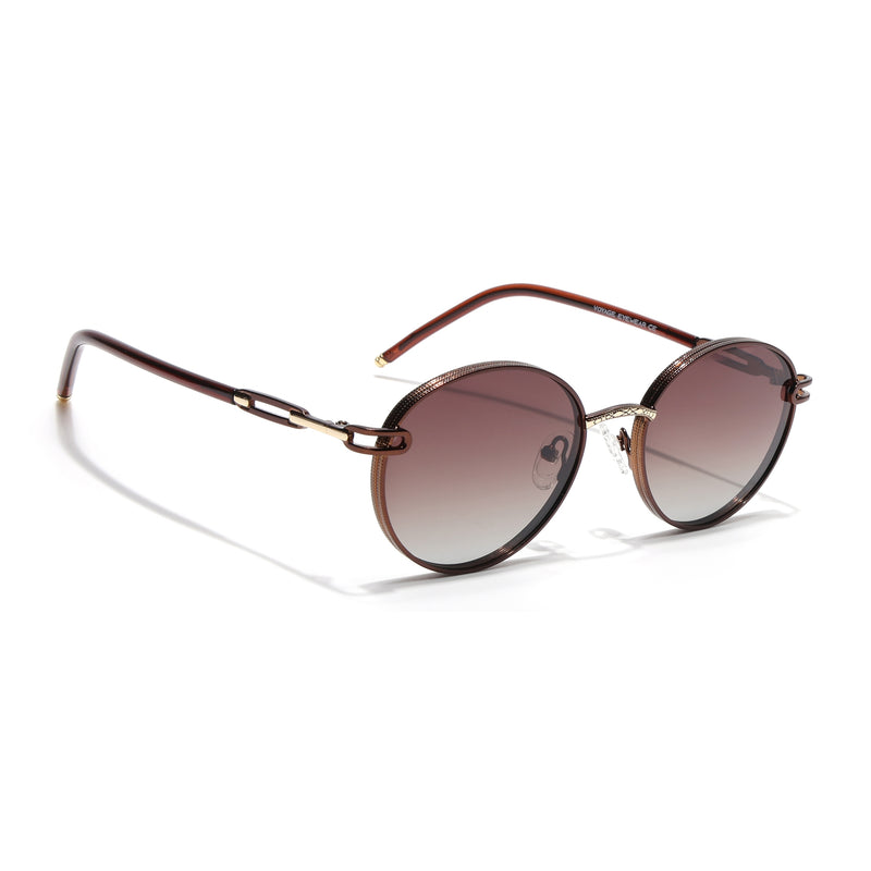 Round Polarized Sunglasses (Brown Lens | Brown Frame - SLPMG9101)