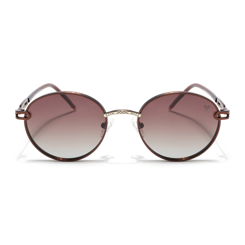 Round Polarized Sunglasses (Brown Lens | Brown Frame - SLPMG9101)