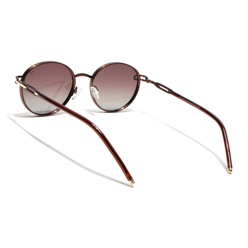 Round Polarized Sunglasses (Brown Lens | Brown Frame - SLPMG9101)
