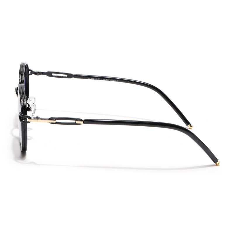 Round Polarized Sunglasses (Grey Lens | Shine Black Frame - SLPMG9102)
