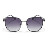 Oversize Sunglasses (Black Lens | Black & Silver Frame - SLMG9108)