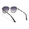 Oversize Sunglasses (Black Lens | Black & Silver Frame - SLMG9108)