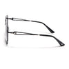 Oversize Sunglasses (Black Lens | Black & Silver Frame - SLMG9108)