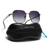 Oversize Sunglasses (Black Lens | Black & Silver Frame - SLMG9108)