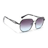 Oversize Sunglasses (Brown & Grey Lens | Black & Silver Frame - SLMG9109)
