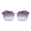 Oversize Sunglasses (Brown & Grey Lens | Black & Silver Frame - SLMG9109)