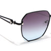 Oversize Sunglasses (Brown & Grey Lens | Black & Silver Frame - SLMG9109)