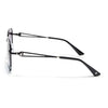 Oversize Sunglasses (Brown & Grey Lens | Black & Silver Frame - SLMG9109)