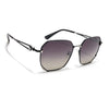 Oversize Sunglasses (Olive Lens | Black & Silver Frame - SLMG9110)