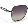 Oversize Sunglasses (Olive Lens | Black & Silver Frame - SLMG9110)