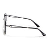 Oversize Sunglasses (Olive Lens | Black & Silver Frame - SLMG9110)