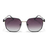 Oversize Sunglasses (Brown & Clear Lens | Black & Golden Frame - SLMG9112)