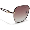 Oversize Sunglasses (Brown Lens | Brown & Golden Frame - SLMG9113)