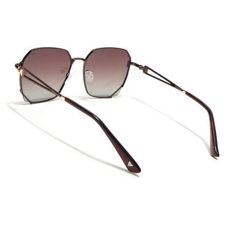 Oversize Sunglasses (Brown Lens | Brown & Golden Frame - SLMG9113)