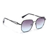 Hexagonal Polarized Sunglasses for Men & Women (Brown & Grey Lens | Black Frame - SLPMG7217)