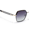 Hexagonal Polarized Sunglasses for Men & Women (Grey & Clear Lens | Black & Demi Brown Frame - SLPMG7203)