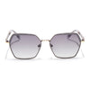 Hexagonal Polarized Sunglasses for Men & Women (Grey & Clear Lens | Grey Frame - SLPMG7204)