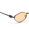Hexagonal Polarized Sunglasses for Men & Women (Orange Lens | Black Frame - SLPMG7208)