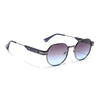 Round Polarized Sunglasses for Men & Women (Brown & Grey Lens | Black Frame - SLPMG7214)
