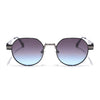 Round Polarized Sunglasses for Men & Women (Brown & Grey Lens | Black Frame - SLPMG7214)
