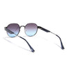 Round Polarized Sunglasses for Men & Women (Brown & Grey Lens | Black Frame - SLPMG7214)